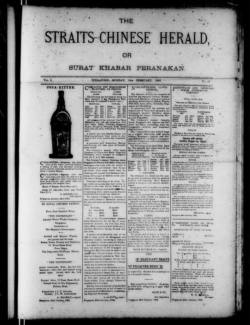 Miniature of Straits-Chinese Herald 19 February 1894