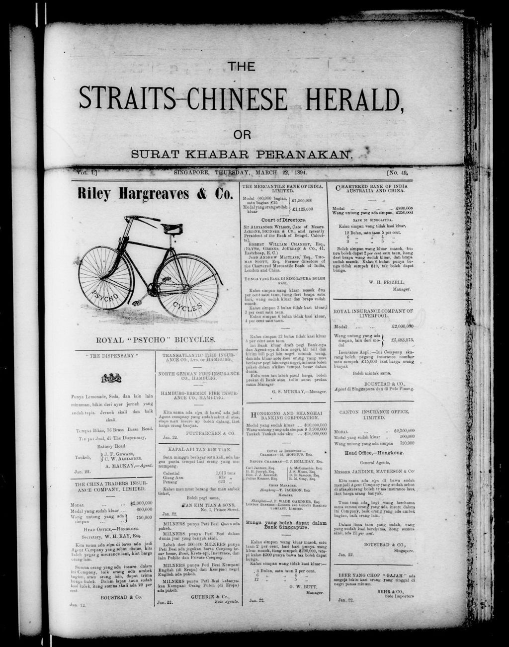 Miniature of Straits-Chinese Herald 22 March 1894