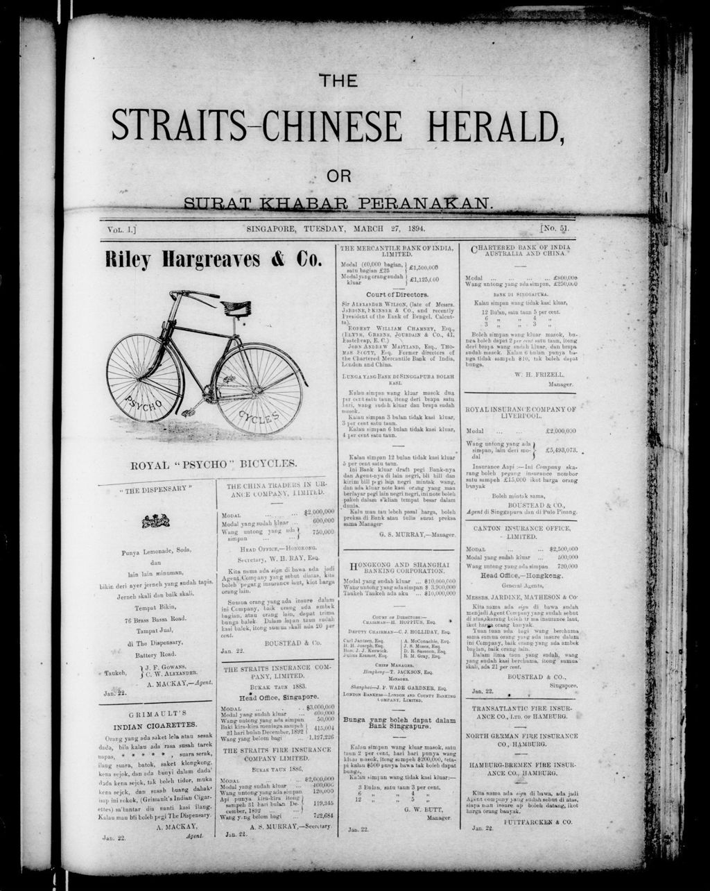 Miniature of Straits-Chinese Herald 27 March 1894