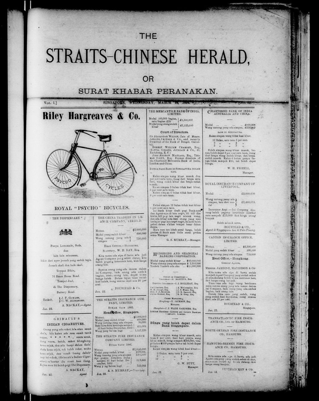 Miniature of Straits-Chinese Herald 28 March 1894