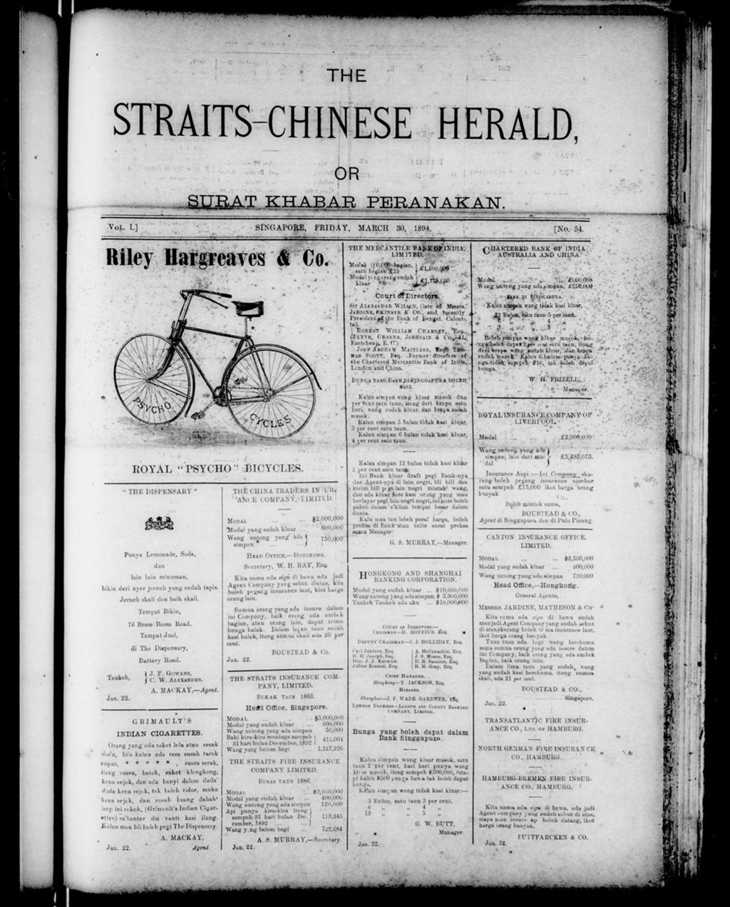 Miniature of Straits-Chinese Herald 30 March 1894