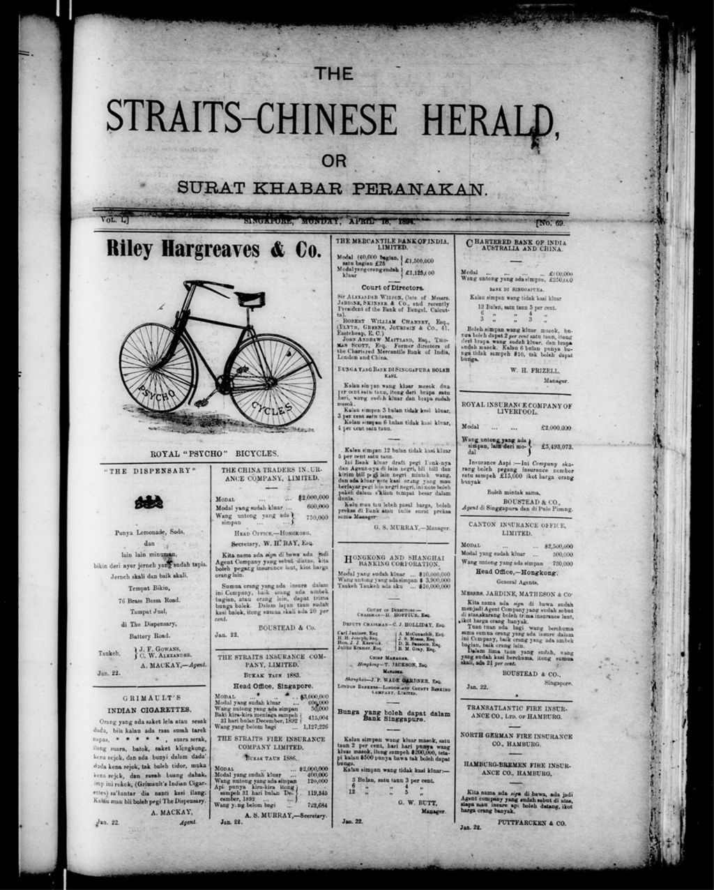 Miniature of Straits-Chinese Herald 16 April 1894