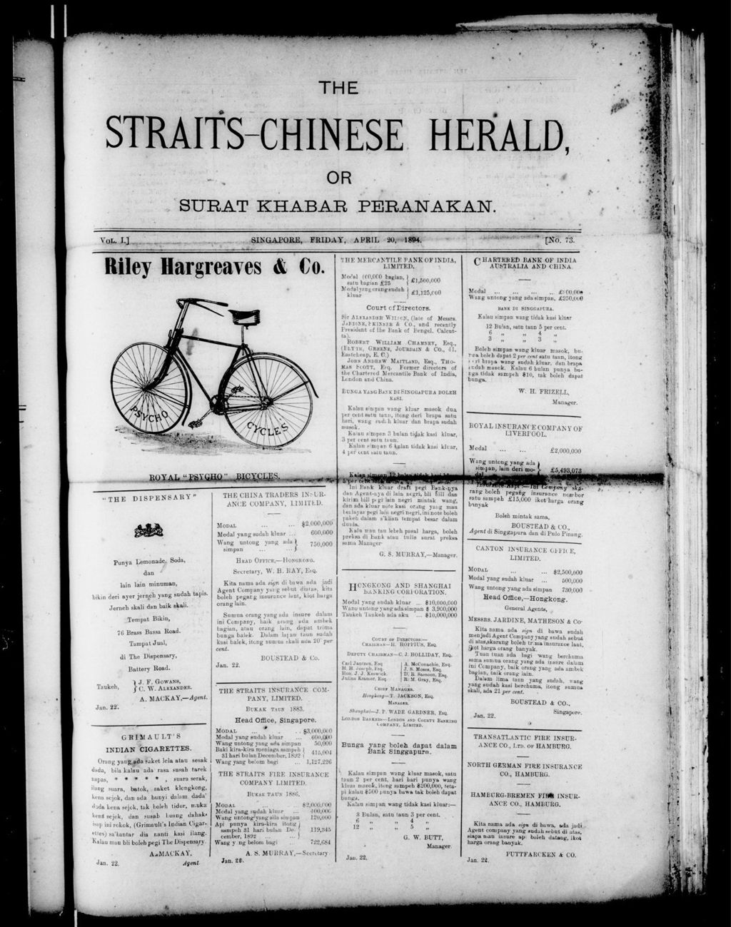 Miniature of Straits-Chinese Herald 20 April 1894