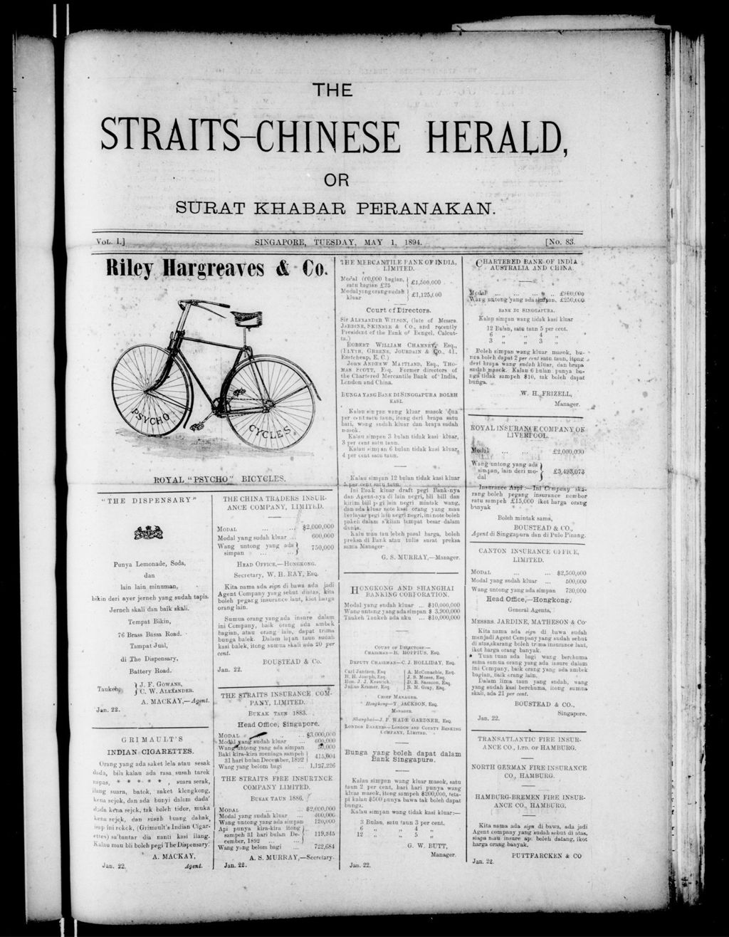 Miniature of Straits-Chinese Herald 01 May 1894