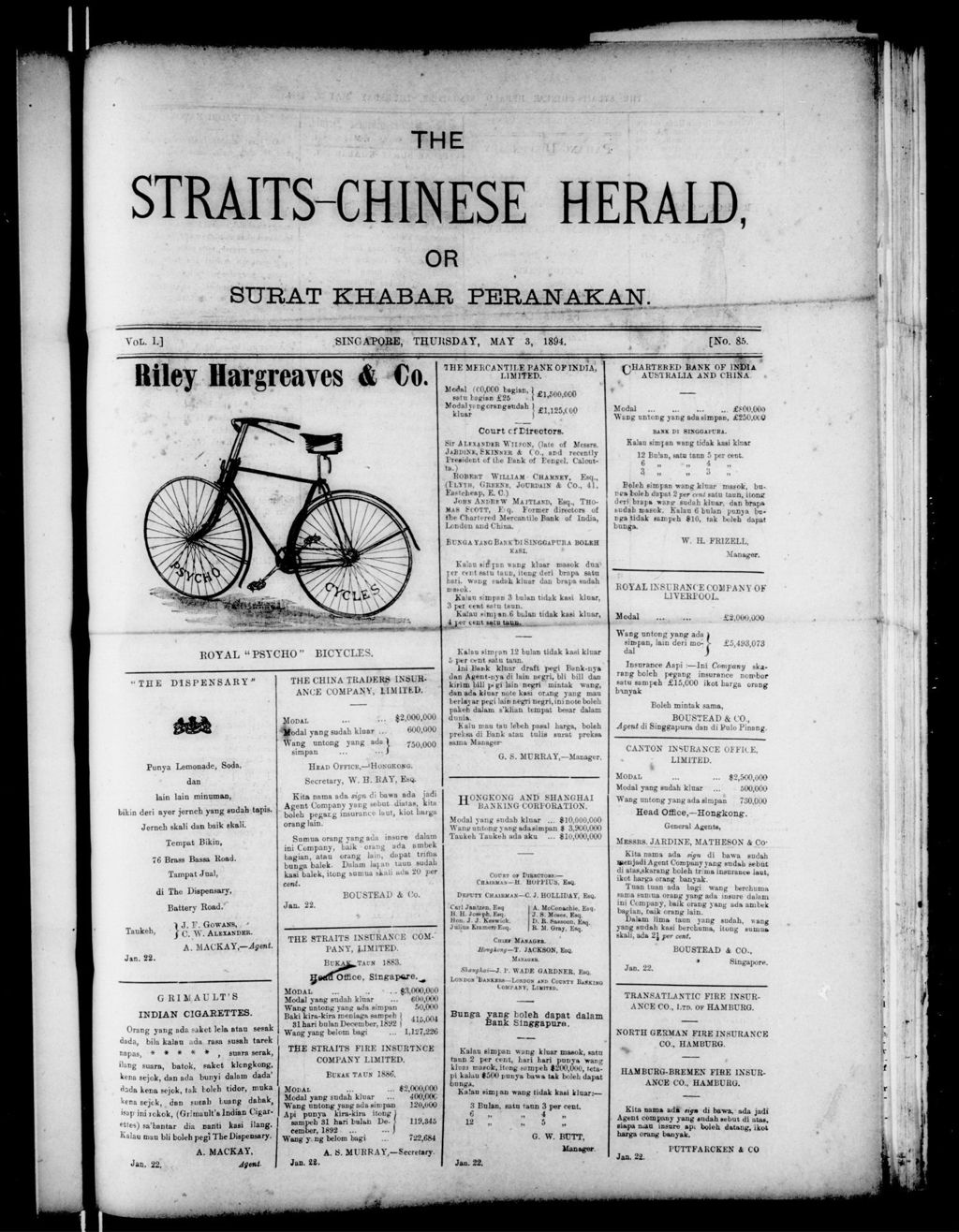 Miniature of Straits-Chinese Herald 03 May 1894