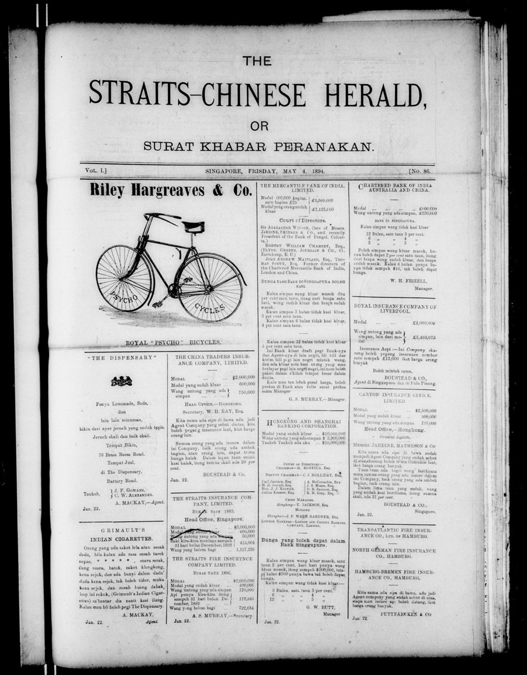 Miniature of Straits-Chinese Herald 04 May 1894