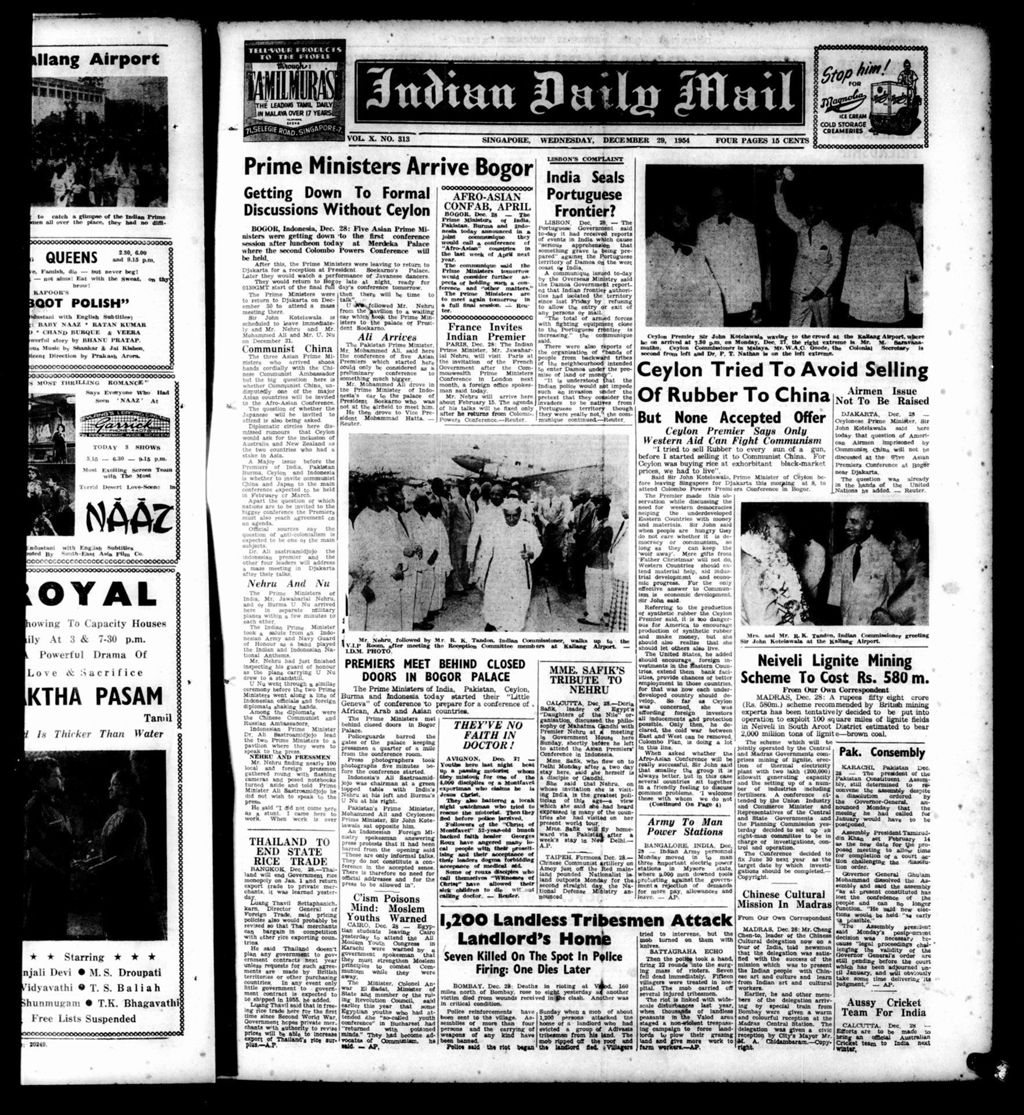 Miniature of Indian Daily Mail 29 December 1954