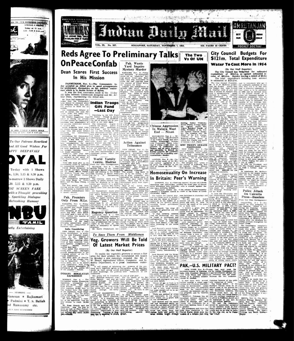 Miniature of Indian Daily Mail 07 November 1953