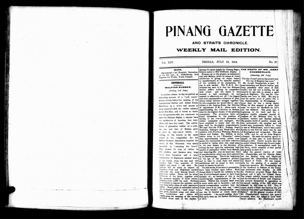 Miniature of Pinang Gazette and Straits Chronicle Weekly Mail Edition 10 July 1914