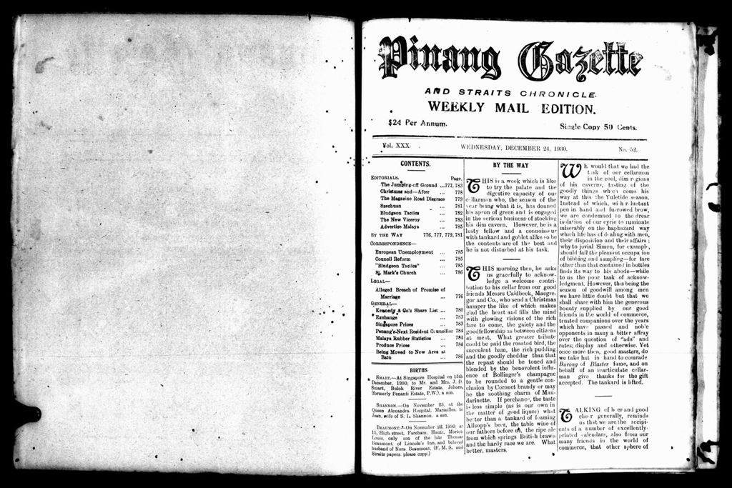 Miniature of Pinang Gazette and Straits Chronicle Weekly Mail Edition 24 December 1930