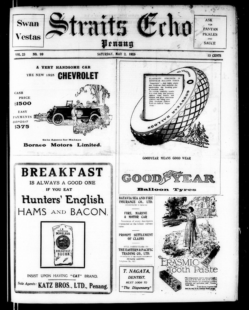 Miniature of Straits Echo 02 May 1925