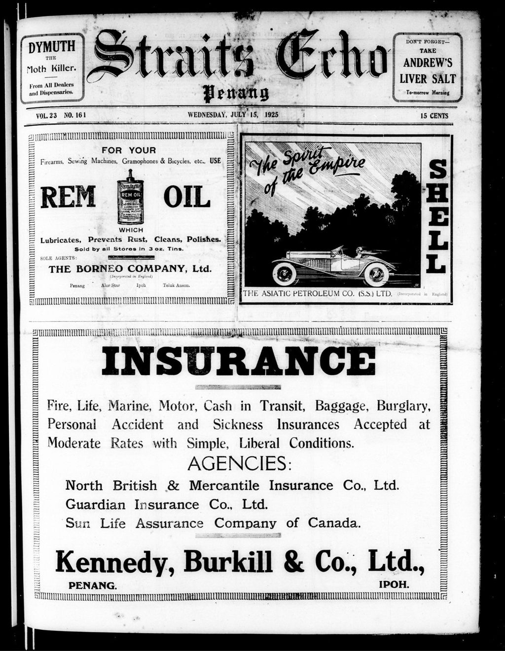 Miniature of Straits Echo 15 July 1925