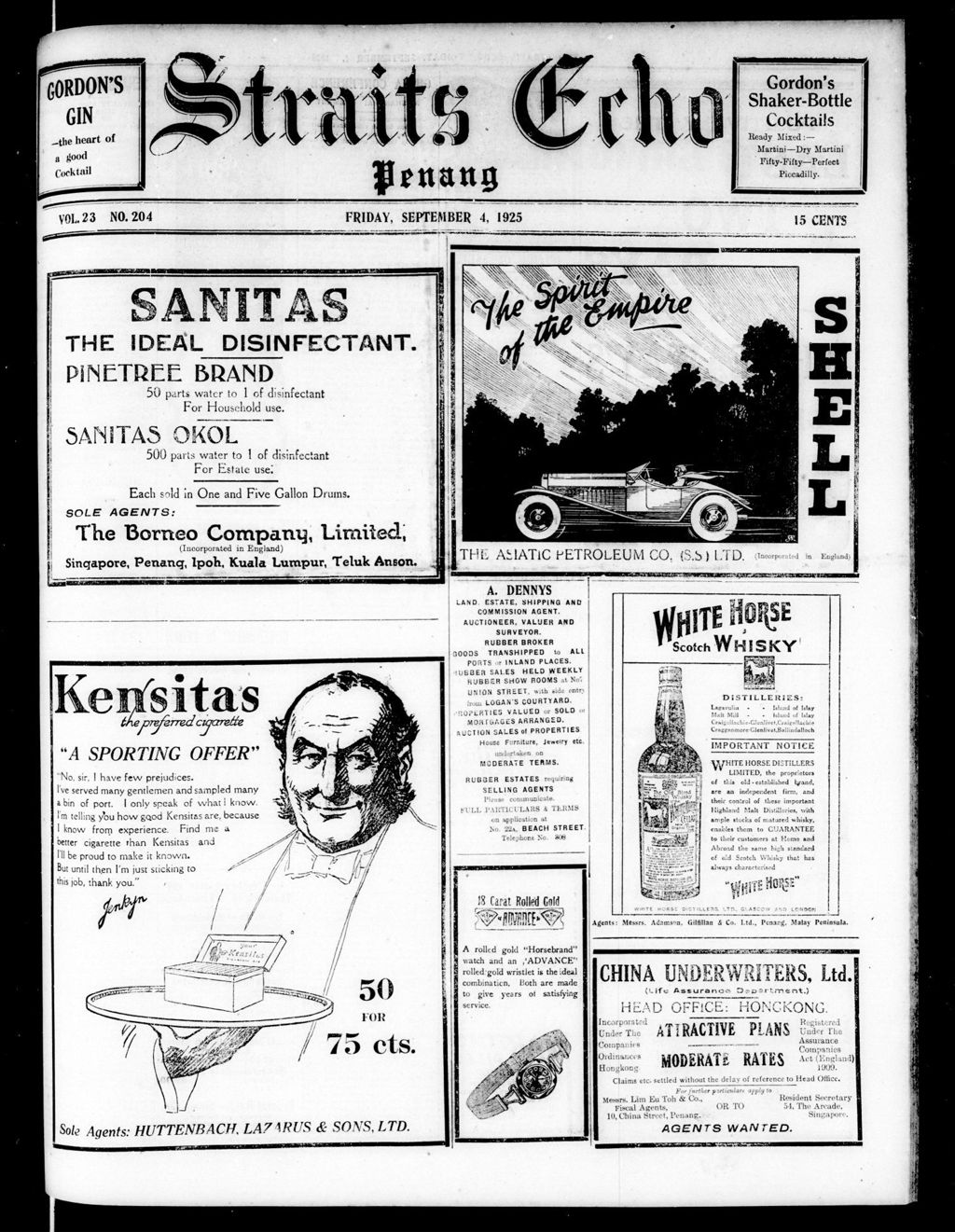 Miniature of Straits Echo 04 September 1925