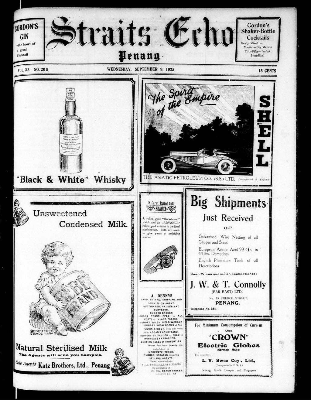 Miniature of Straits Echo 09 September 1925