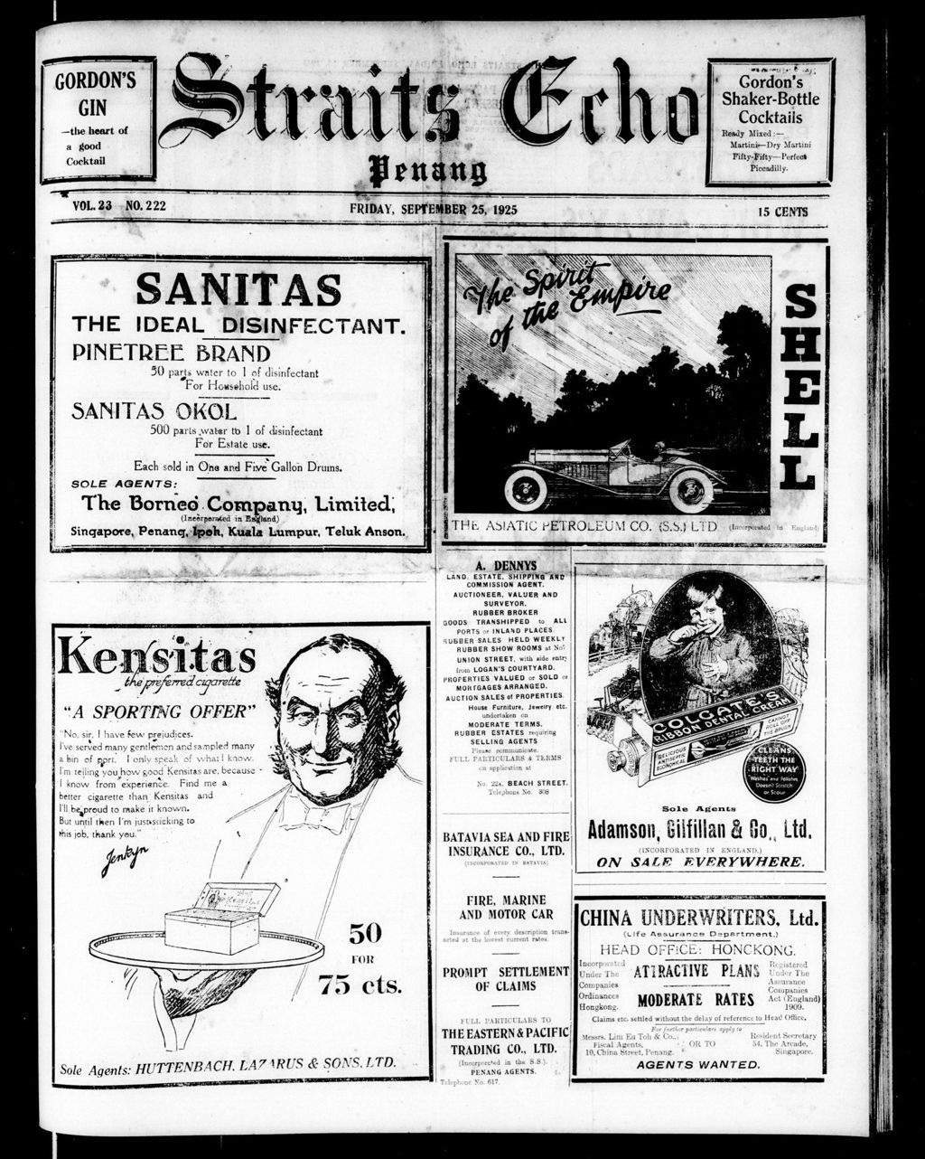 Miniature of Straits Echo 25 September 1925