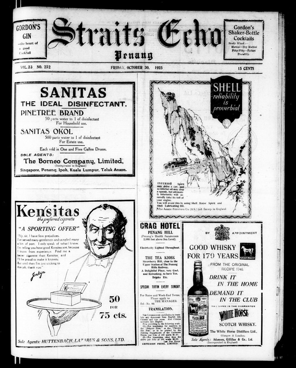 Miniature of Straits Echo 30 October 1925