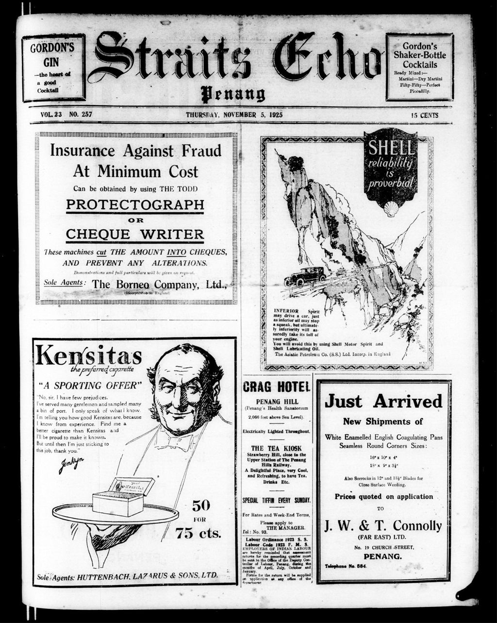 Miniature of Straits Echo 05 November 1925