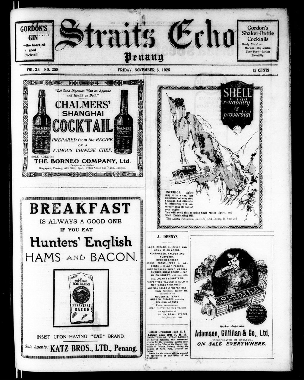 Miniature of Straits Echo 06 November 1925