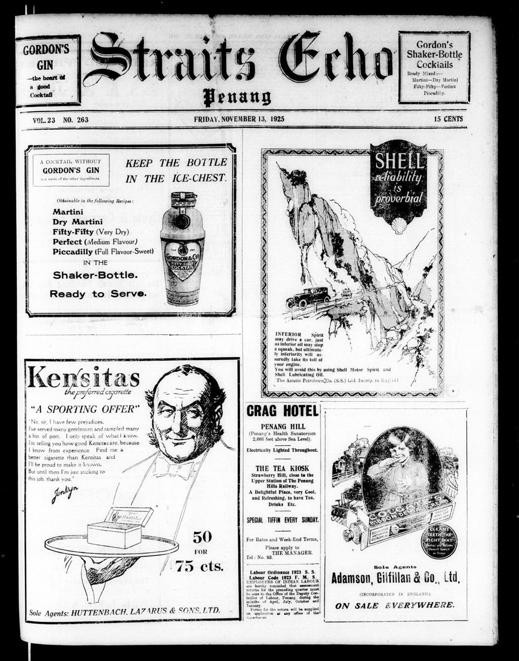 Miniature of Straits Echo 13 November 1925