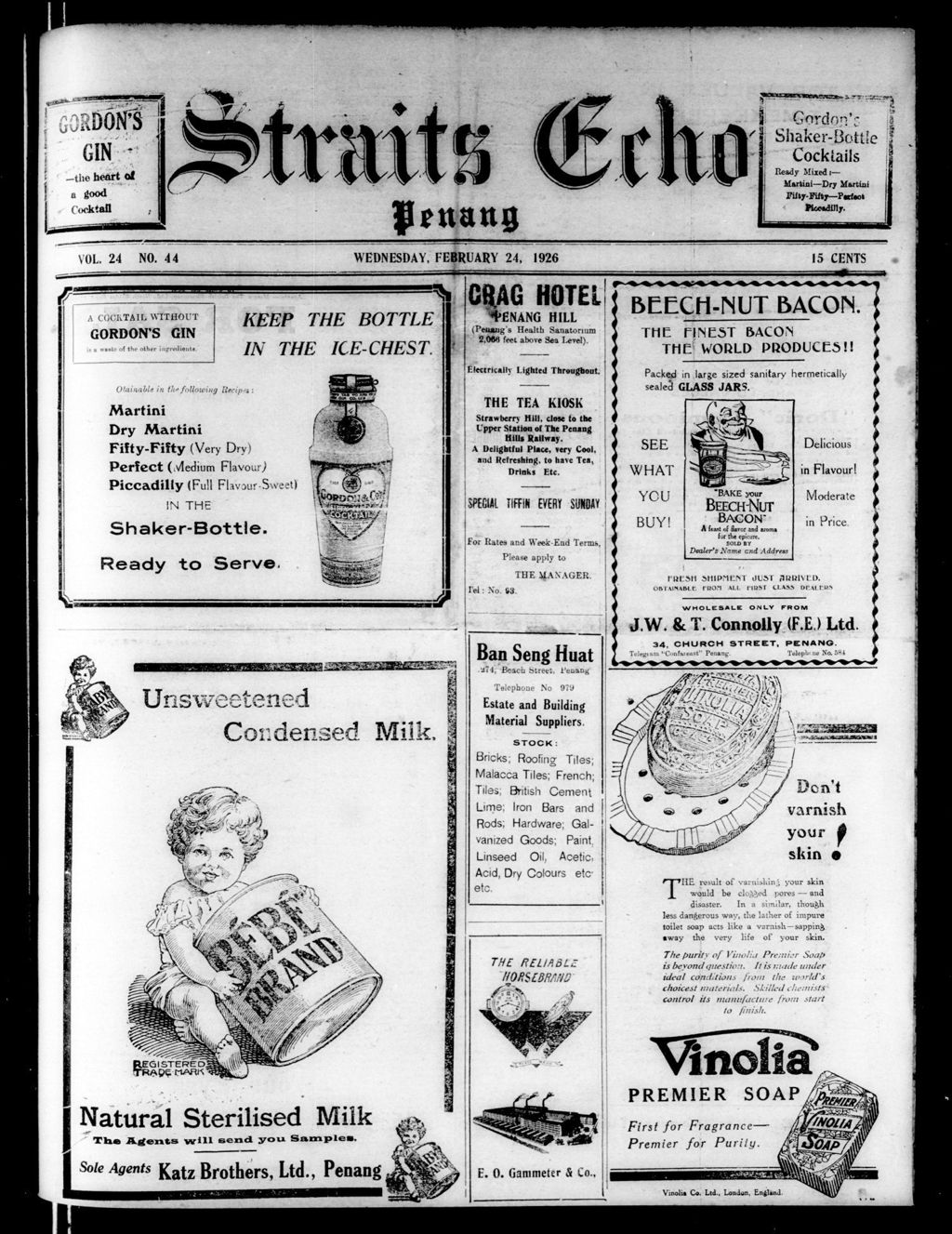 Miniature of Straits Echo 24 February 1926