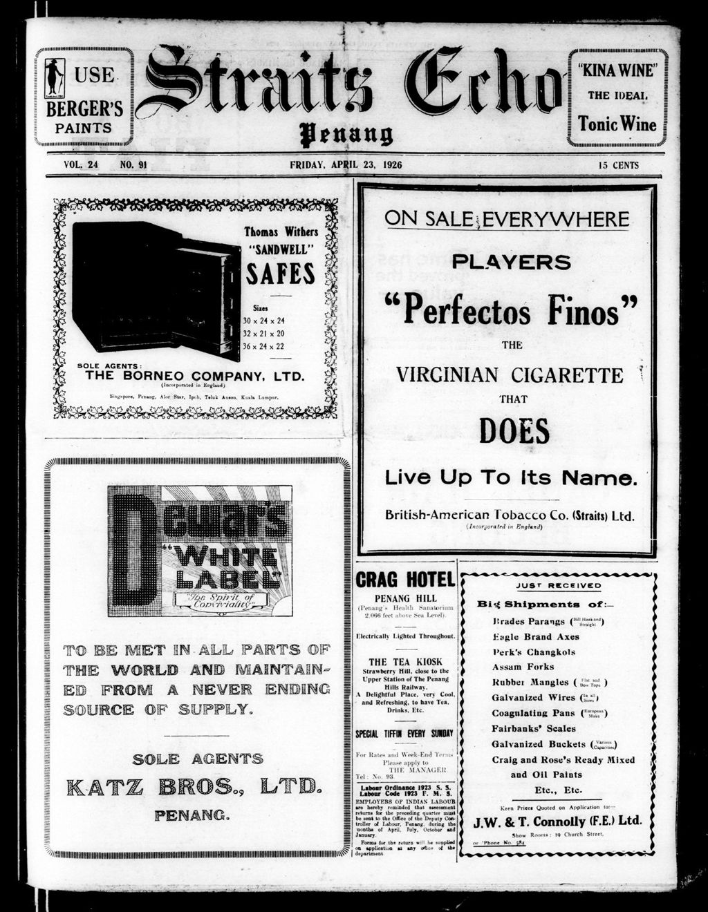 Miniature of Straits Echo 23 April 1926