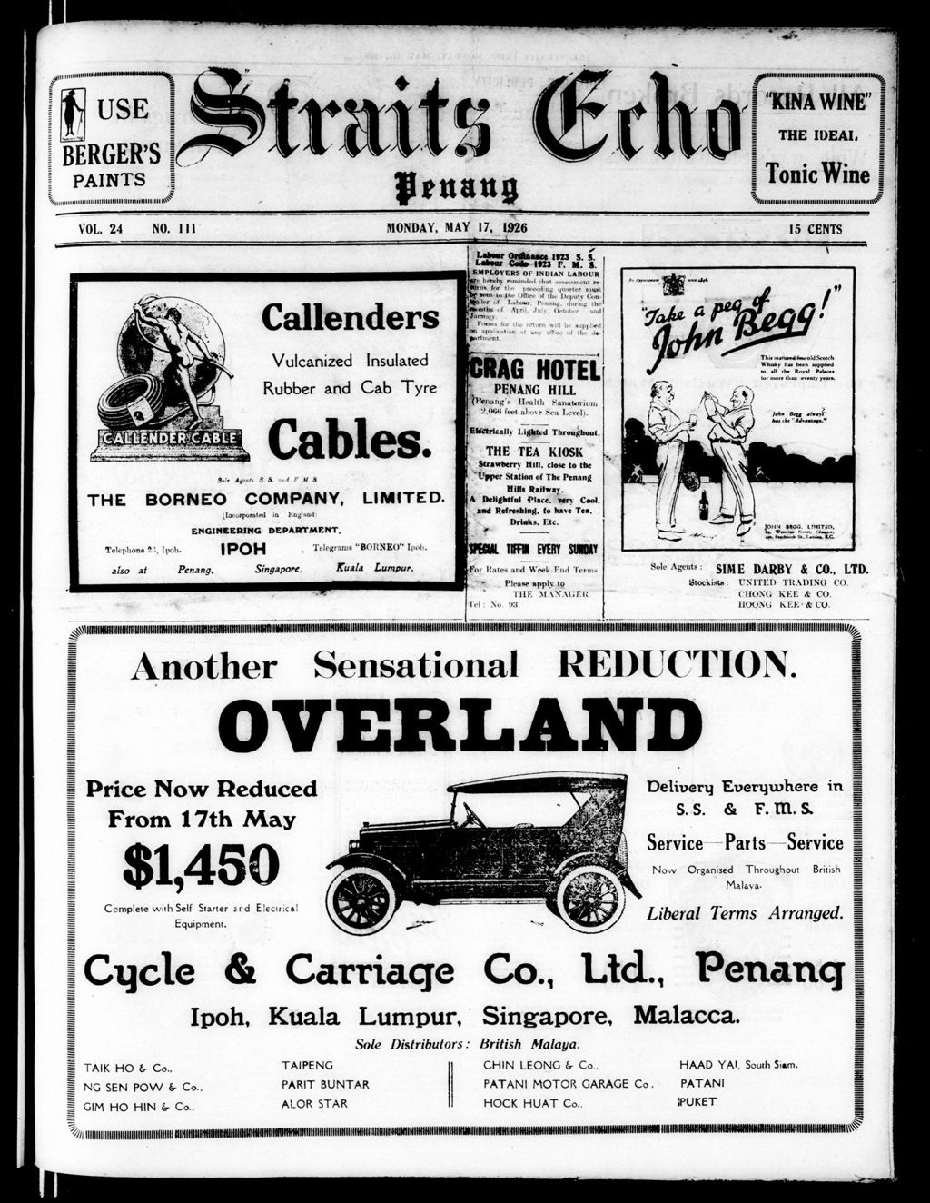 Miniature of Straits Echo 17 May 1926