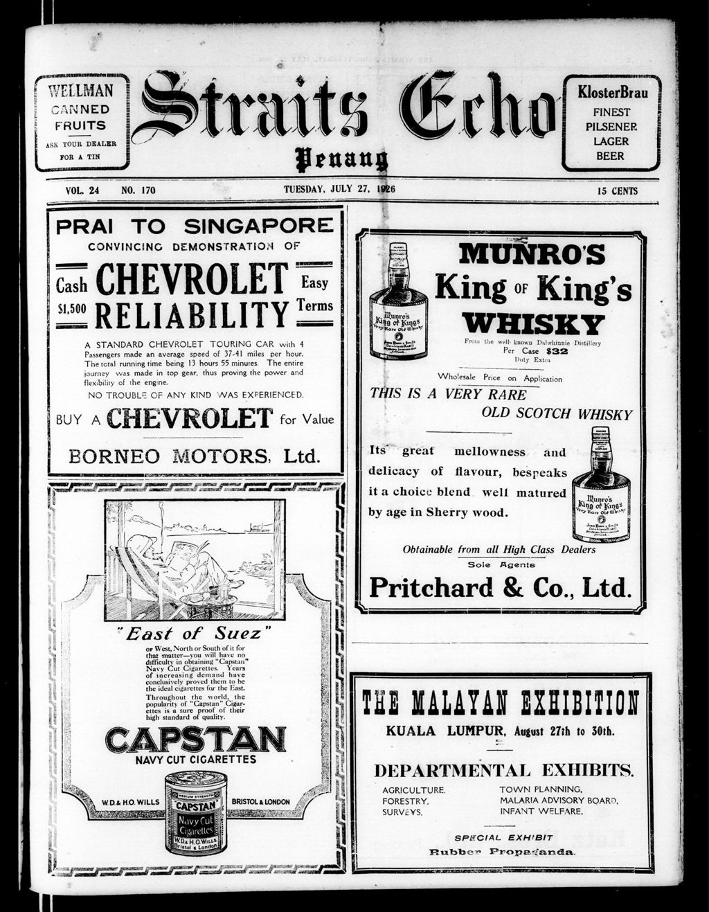 Miniature of Straits Echo 27 July 1926