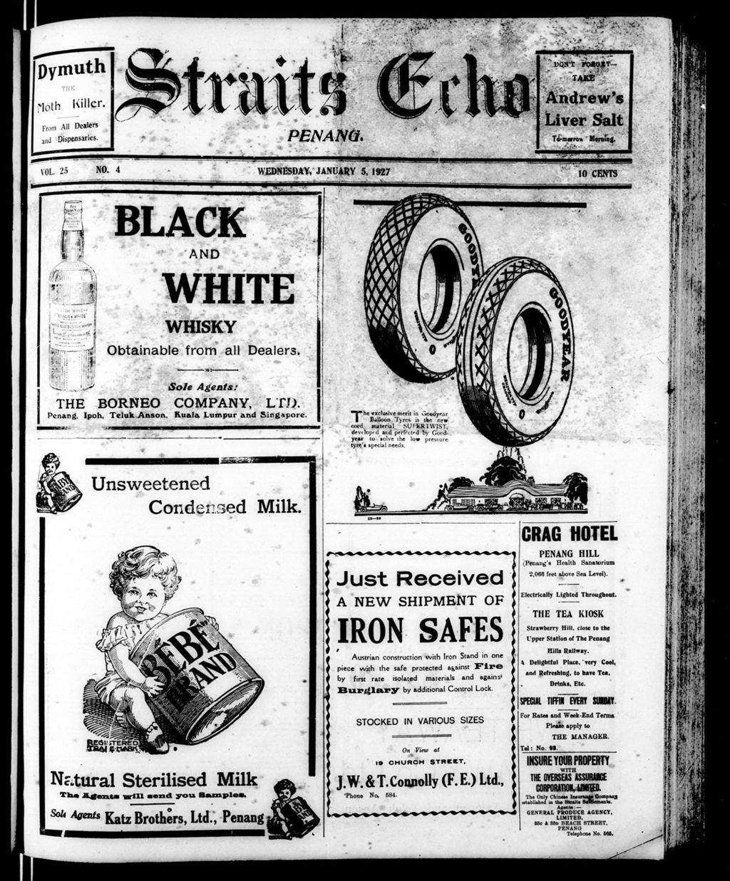 Miniature of Straits Echo 05 January 1927