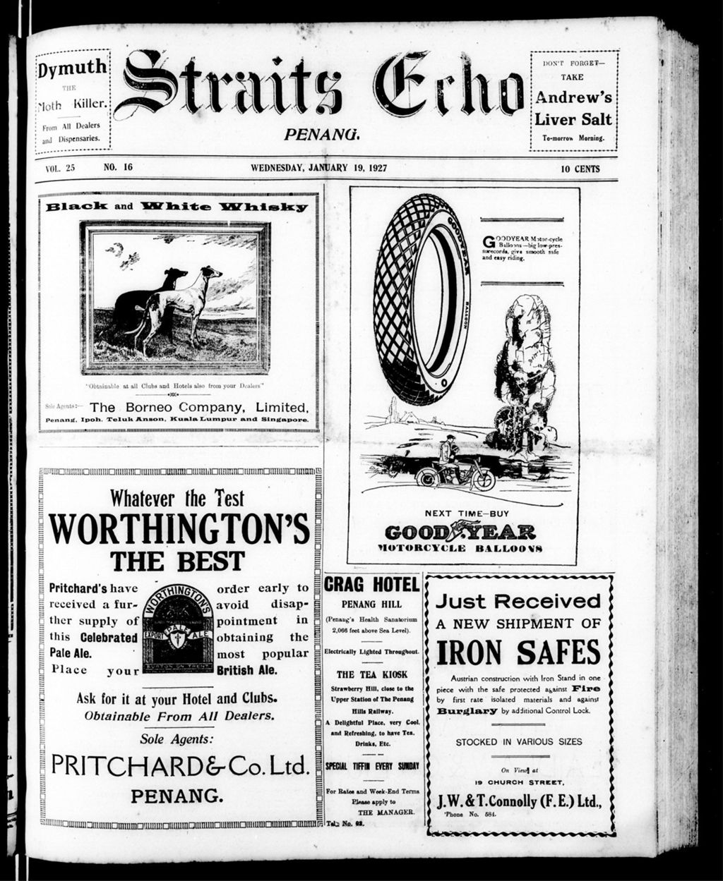 Miniature of Straits Echo 19 January 1927