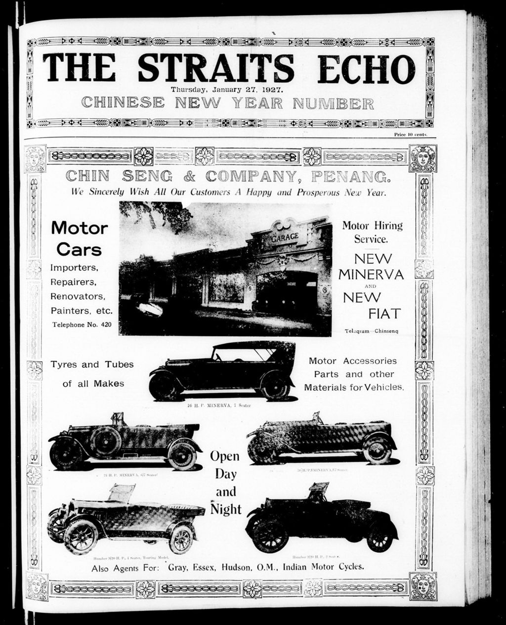 Miniature of Straits Echo 27 January 1927