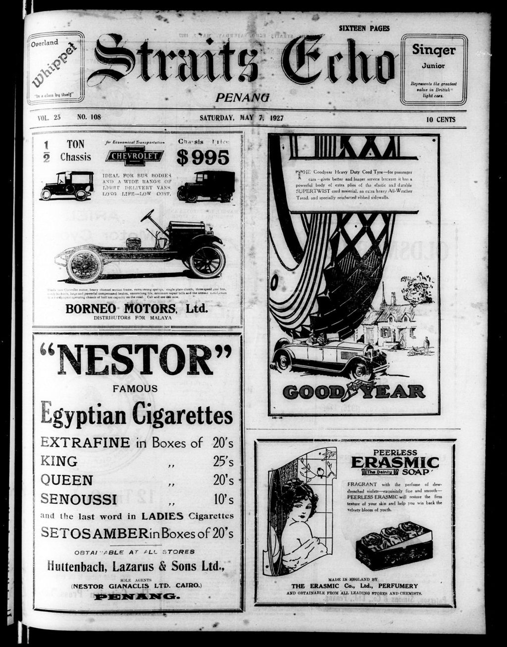 Miniature of Straits Echo 07 May 1927