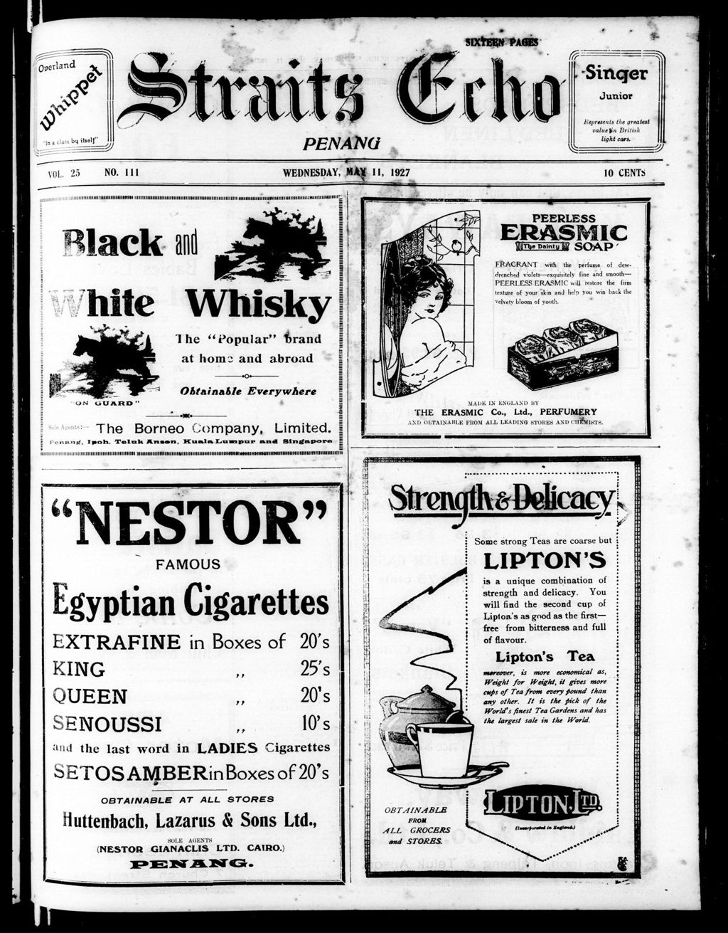 Miniature of Straits Echo 11 May 1927