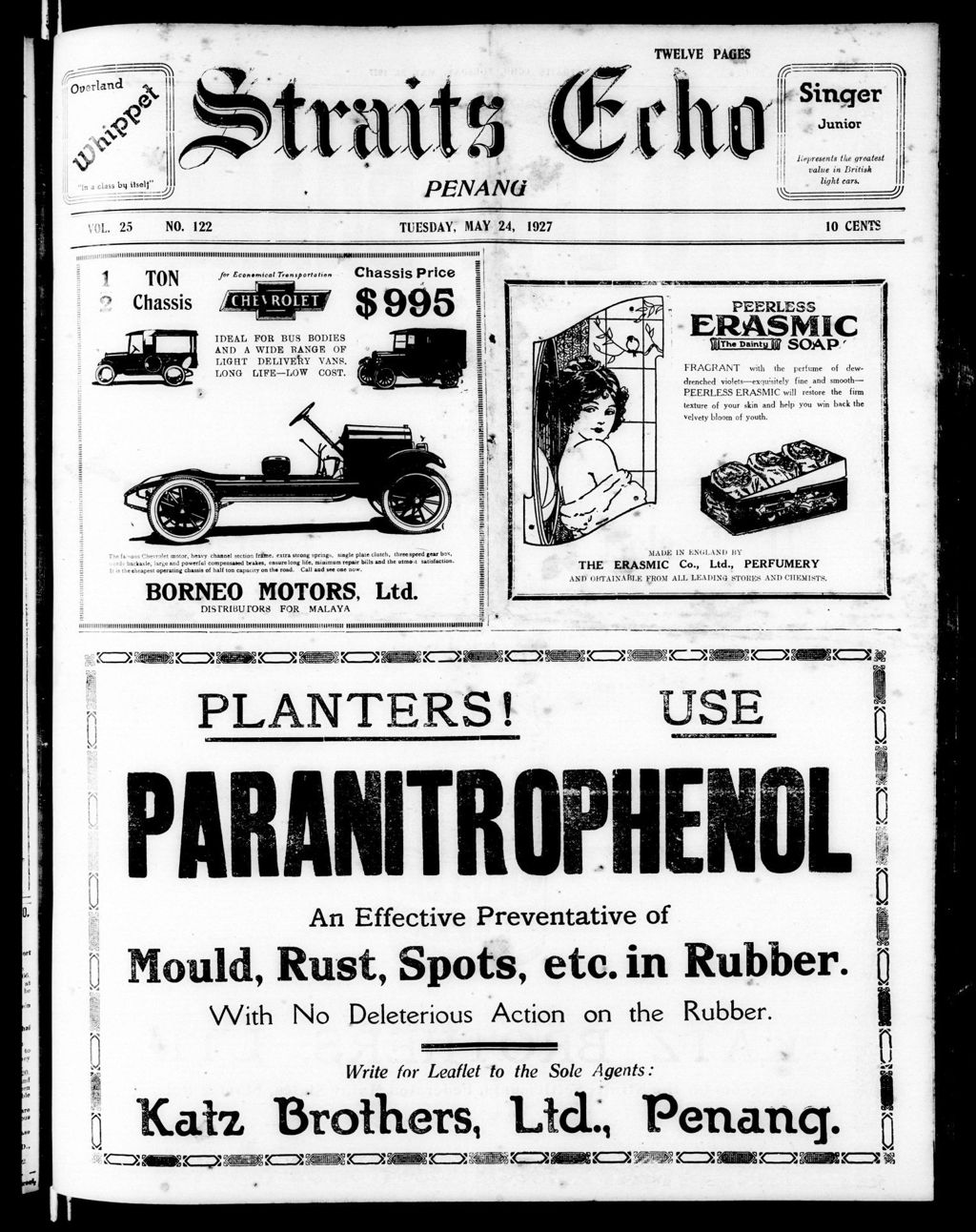 Miniature of Straits Echo 24 May 1927