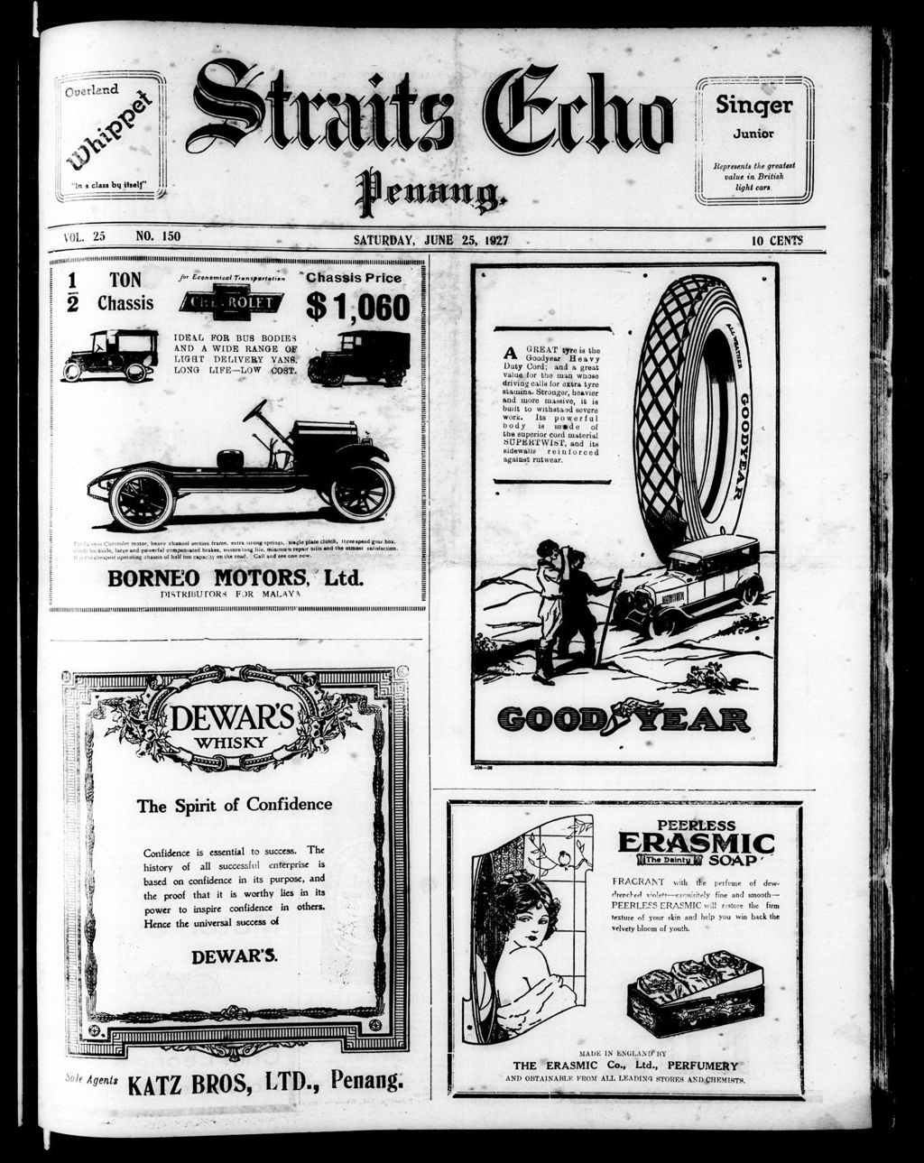 Miniature of Straits Echo 25 June 1927