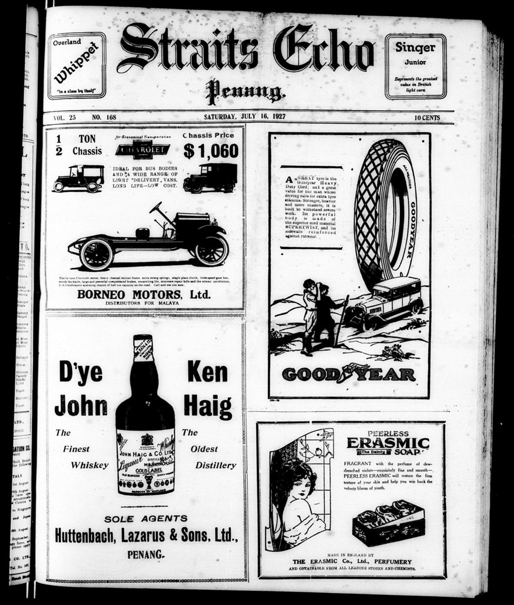 Miniature of Straits Echo 16 July 1927