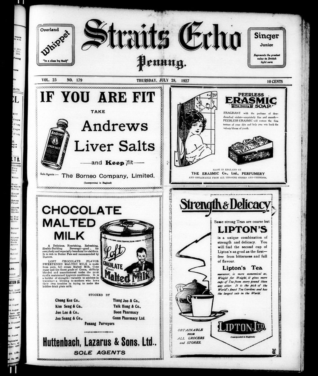 Miniature of Straits Echo 28 July 1927