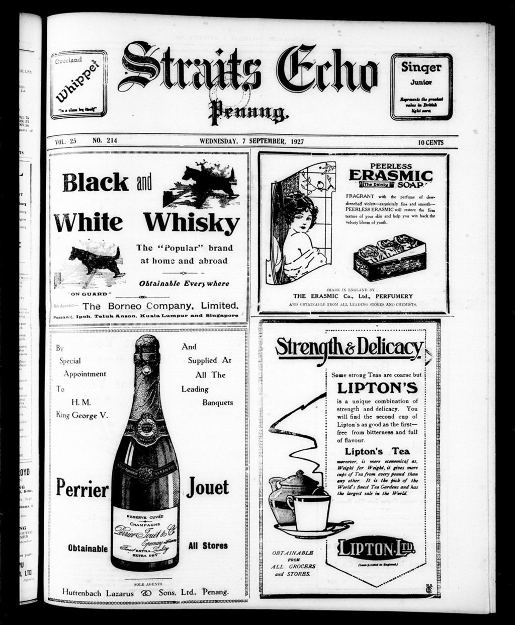 Miniature of Straits Echo 07 September 1927