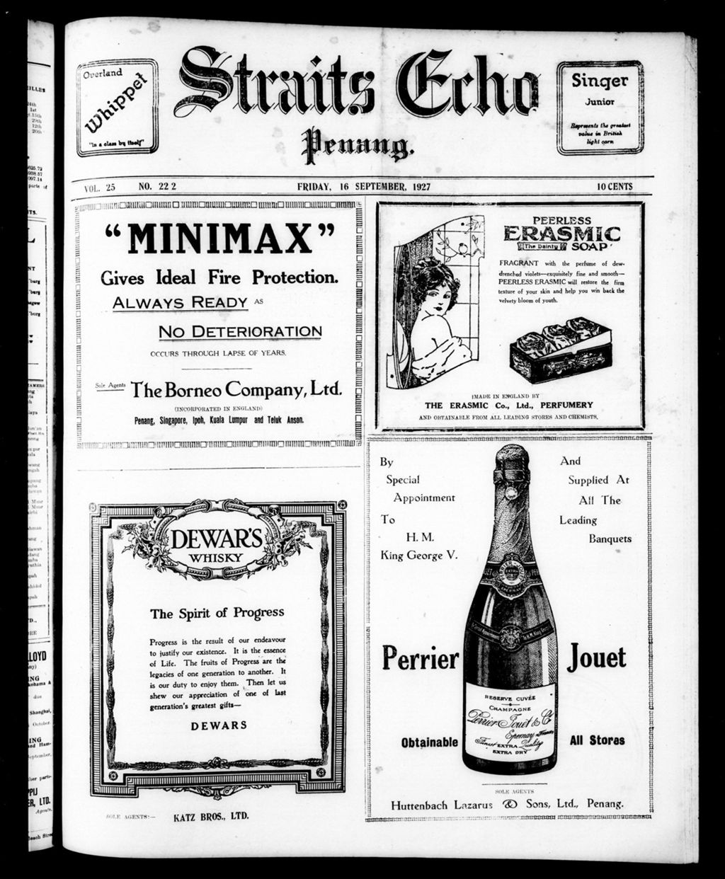 Miniature of Straits Echo 16 September 1927