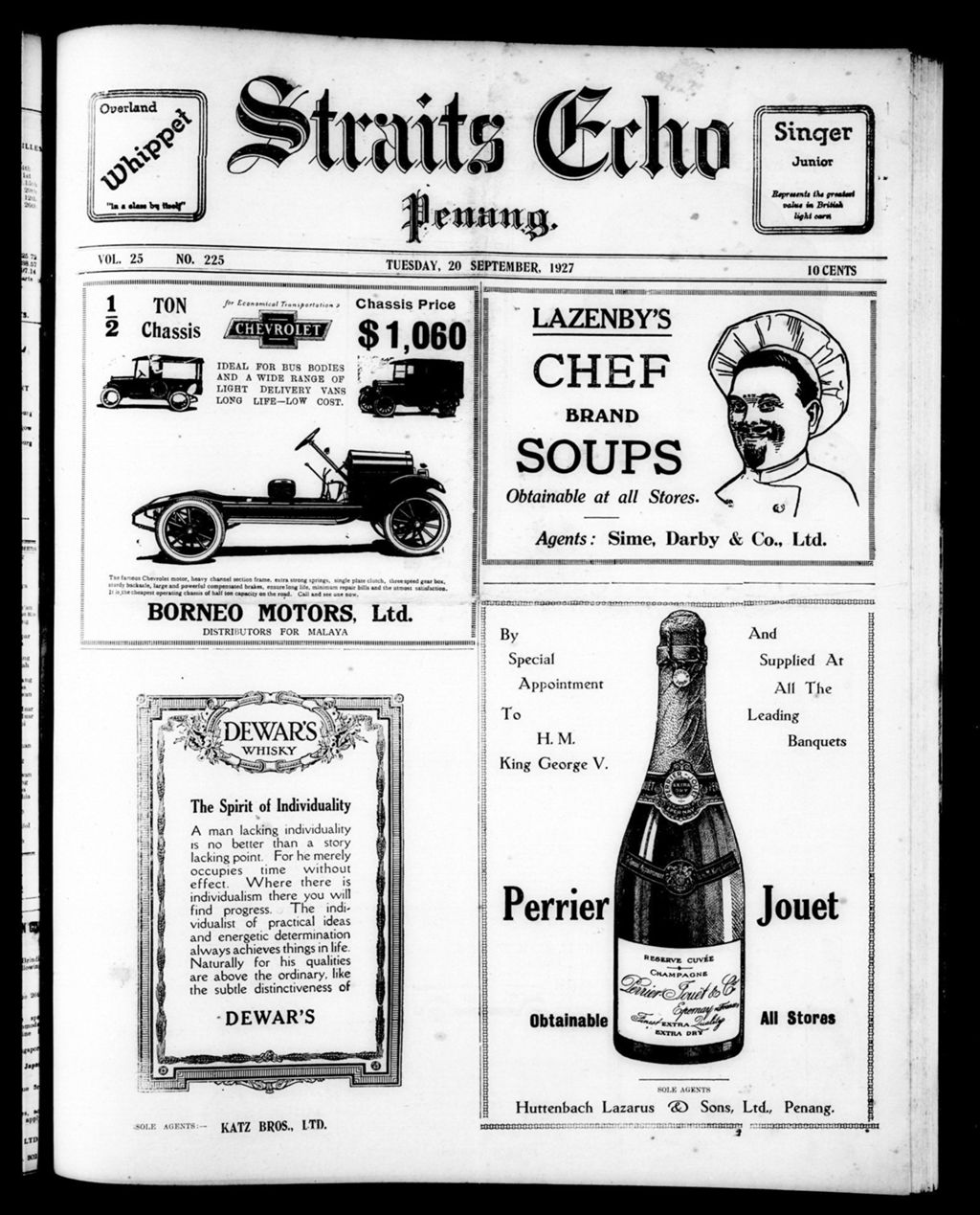 Miniature of Straits Echo 20 September 1927