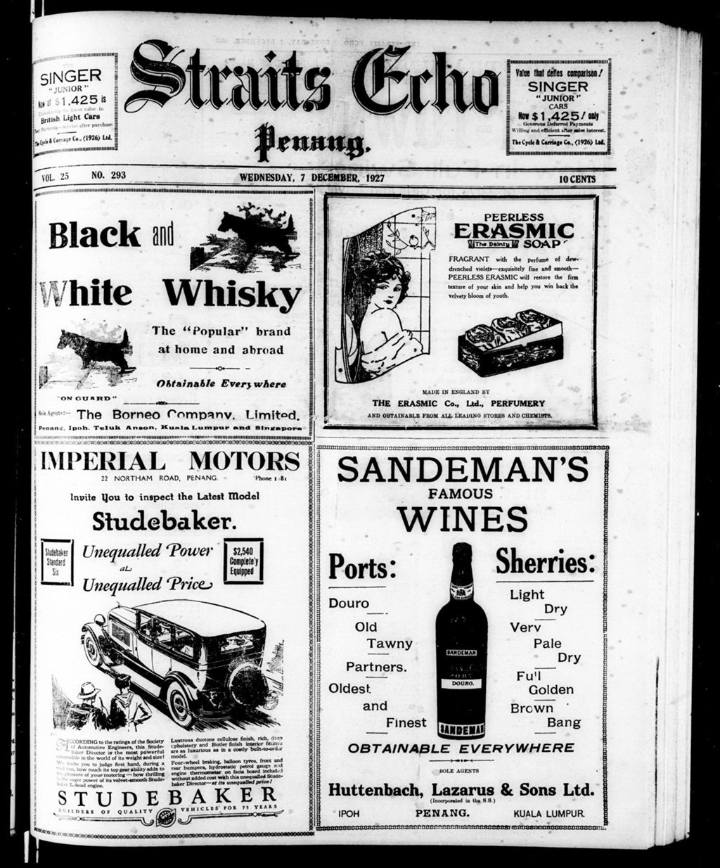 Miniature of Straits Echo 07 December 1927