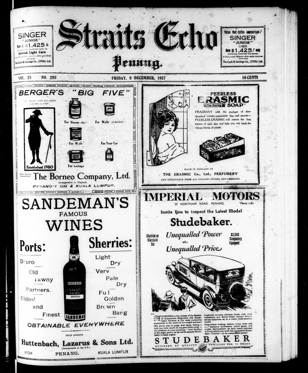 Miniature of Straits Echo 09 December 1927