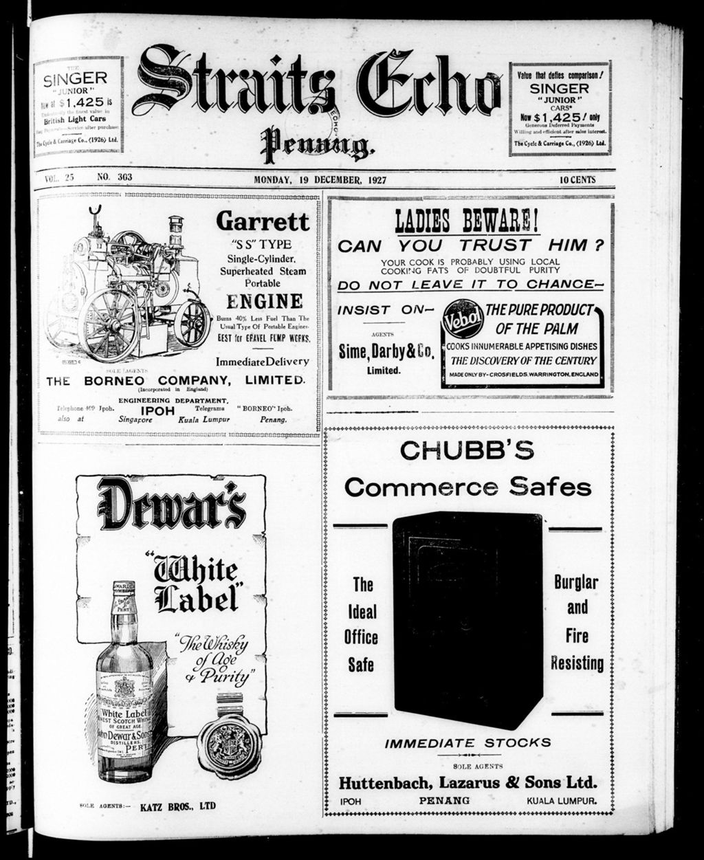 Miniature of Straits Echo 19 December 1927