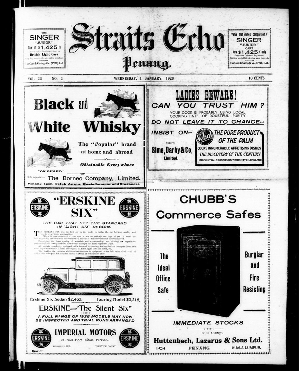 Miniature of Straits Echo 04 January 1928