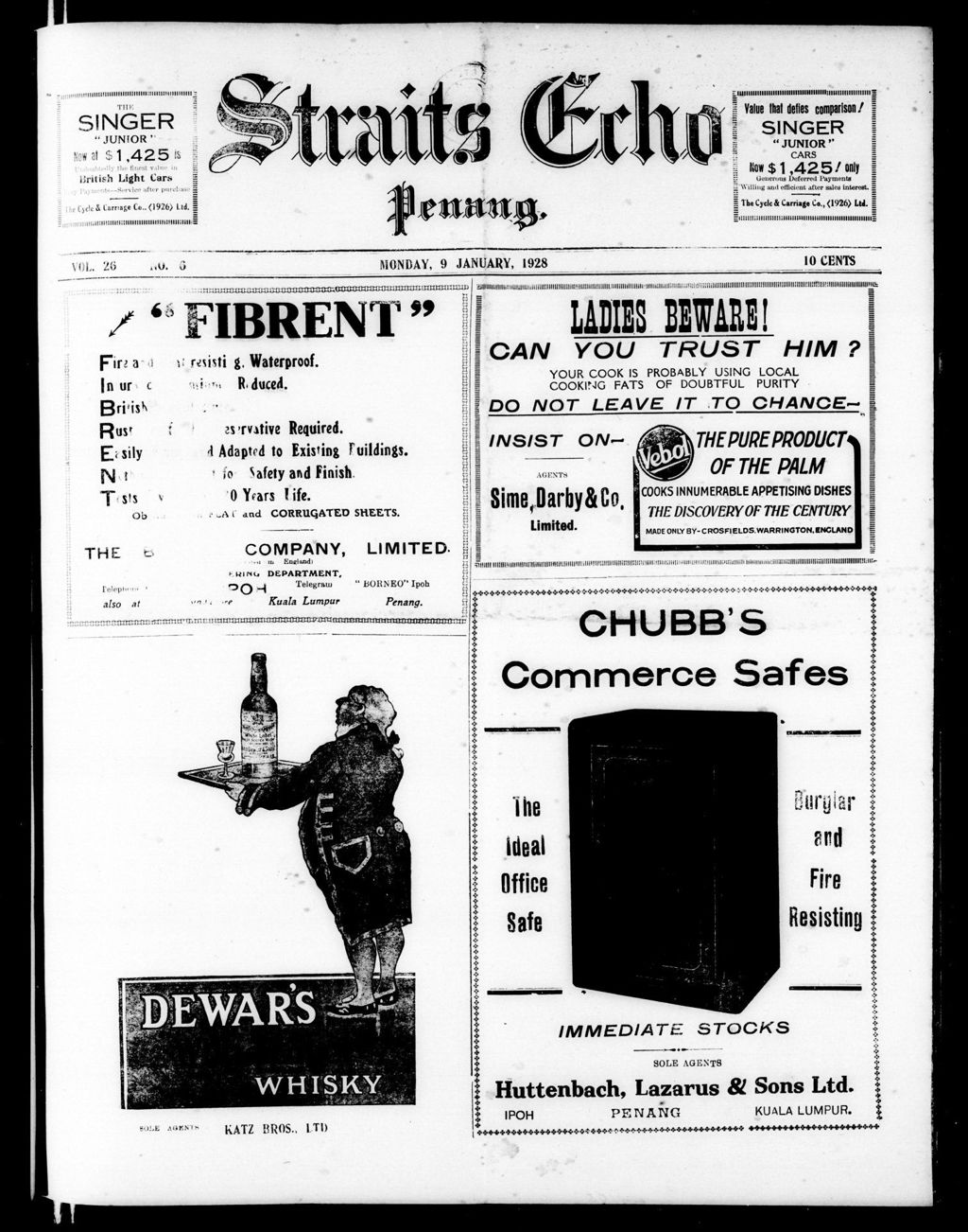 Miniature of Straits Echo 09 January 1928