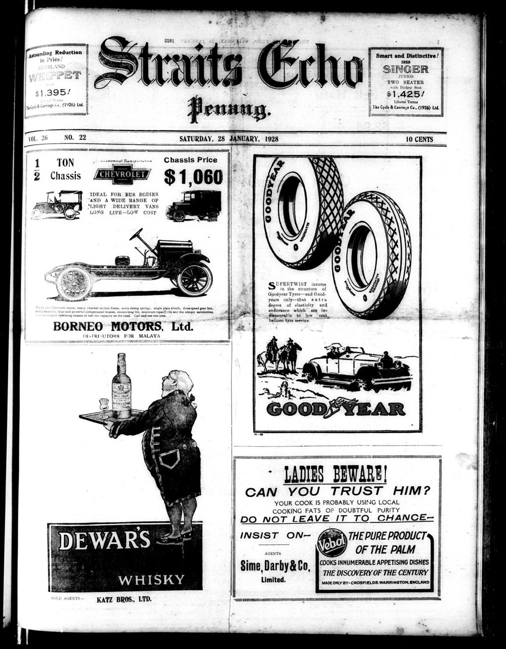 Miniature of Straits Echo 28 January 1928