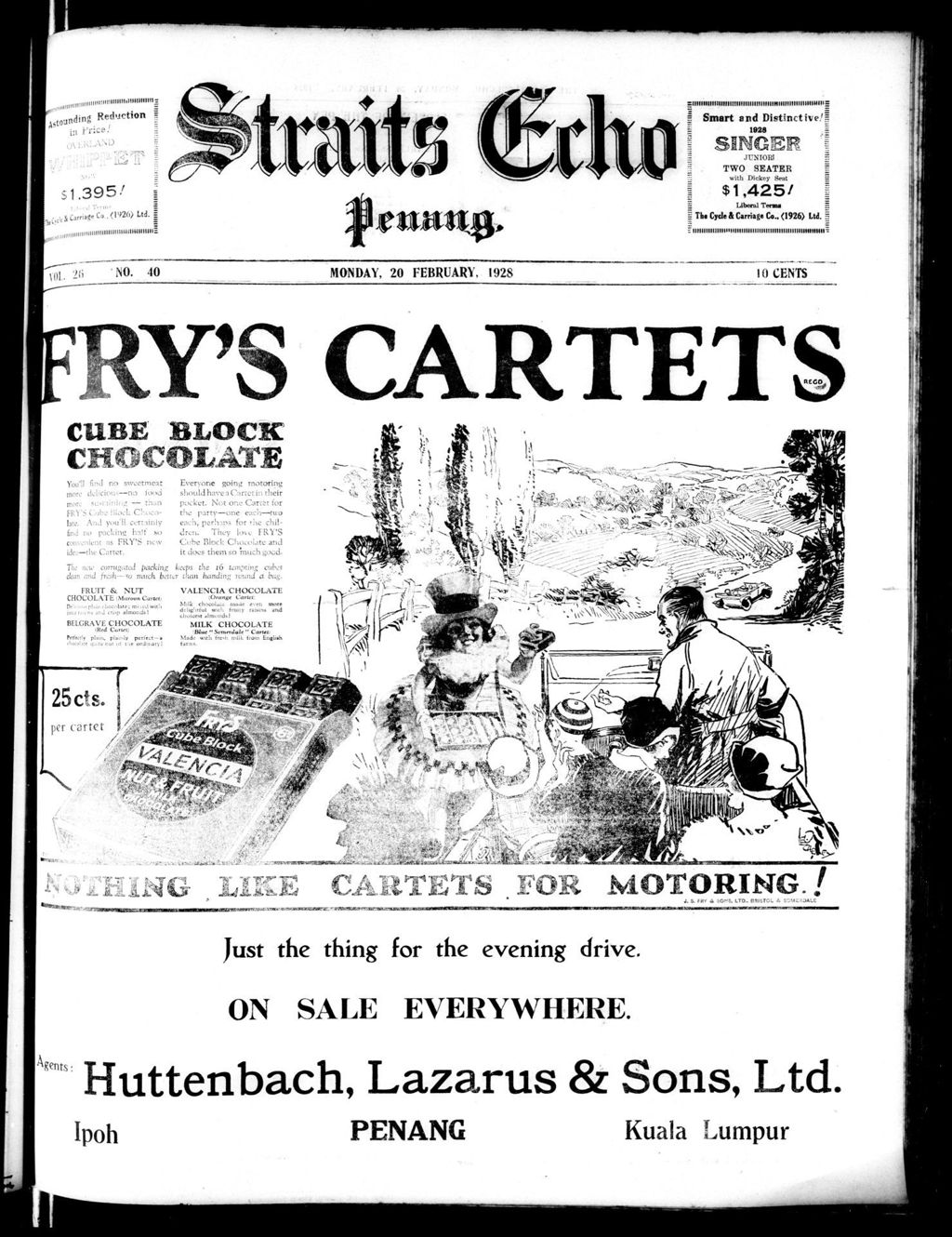 Miniature of Straits Echo 20 February 1928