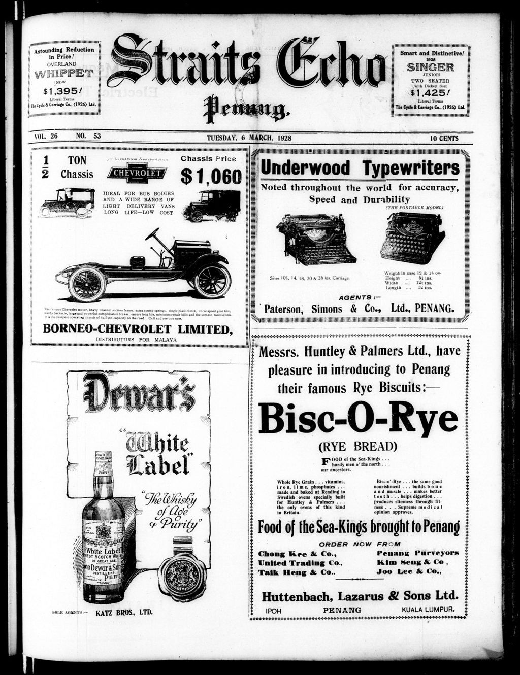 Miniature of Straits Echo 06 March 1928