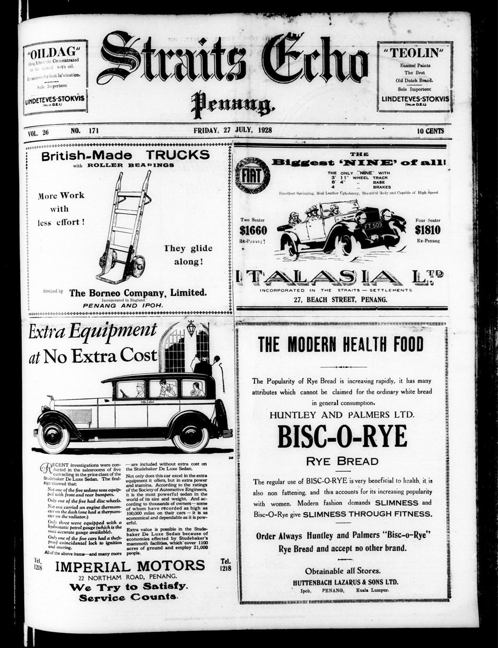 Miniature of Straits Echo 27 July 1928