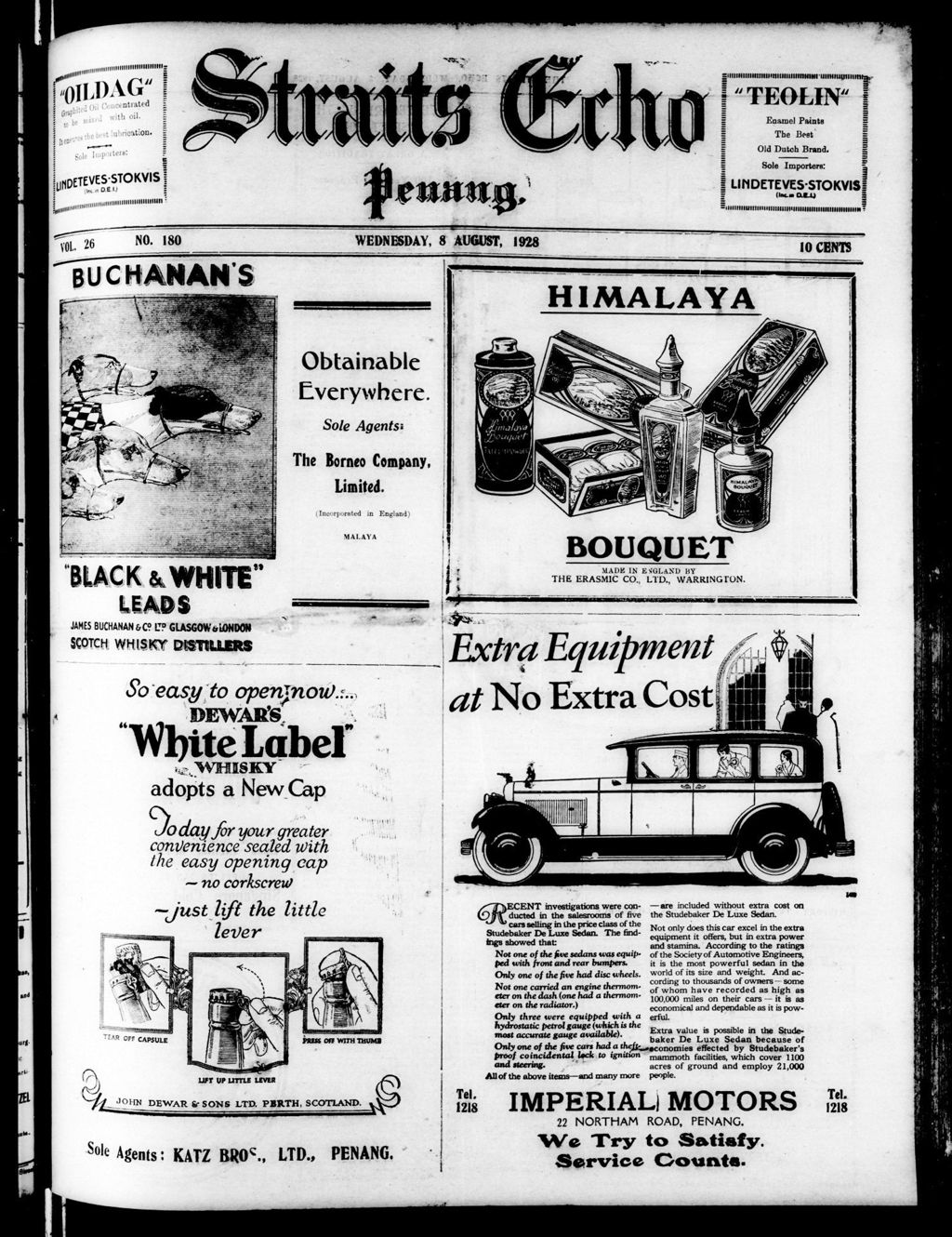 Miniature of Straits Echo 08 August 1928