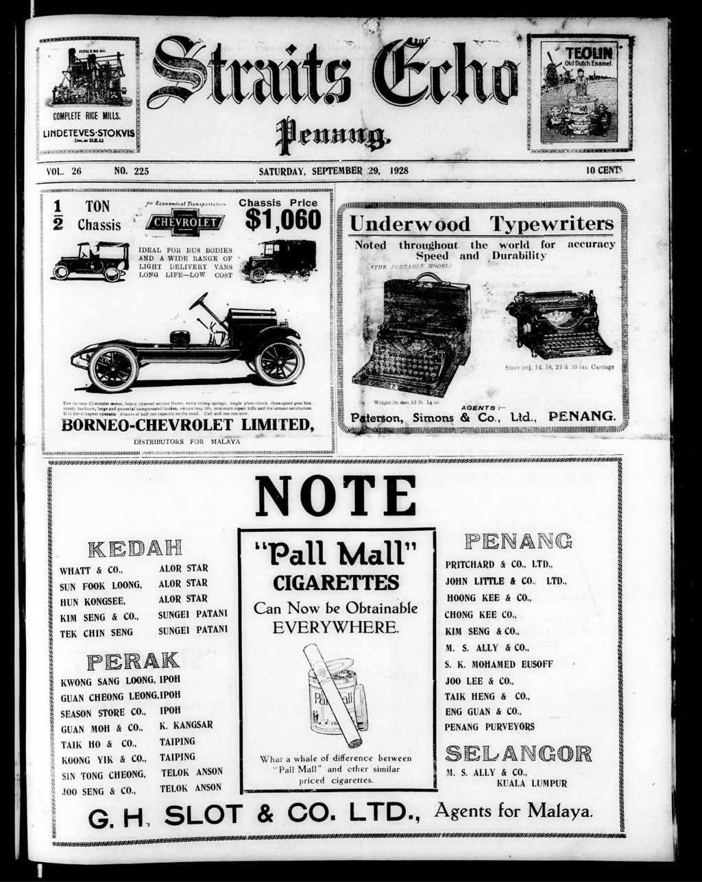 Miniature of Straits Echo 29 September 1928